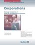 Corporations. Guide de la déclaration de revenus. Courtesy translation of.