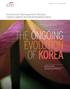 THE ONGOING EVOLUTION OF KOREA