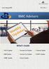 BMC Advisors. What s Inside. MCA Update Income Tax Update Custom Update. RBI Update Service Tax Update DGFT Update. SEBI Update.