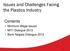 Issues and Challenges Facing the Plastics Industry