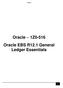 1Z Oracle 1Z0-516 Oracle EBS R12.1 General Ledger Essentials