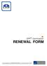RENEWAL FORM. Certification CFP CM