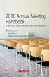 2010 Annual Meeting Handbook