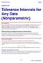 Tolerance Intervals for Any Data (Nonparametric)