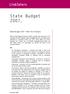 State Budget State Budget Main Tax Changes CIT