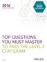 HELPFUL ANSWER RATIONALES TOP QUESTIONS YOU MUST MASTER TO PASS THE LEVEL II CFA EXAM