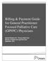 Billing & Payment Guide for General Practitioner Focused Palliative Care (GPFPC) Physicians
