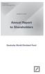 Annual Report to Shareholders Deutsche World Dividend Fund