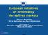 European initiatives on commodity derivatives markets