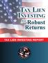 TAX LIEN INVESTING REPORT