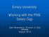 Emory University. Working with the PHS Salary Cap. Josh Rosenberg, Director of Cost Studies August 2012