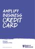 AMPLIFY CREDIT CARD. Business Conditions of Use.