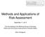 Methods and Applications of Risk Assessment