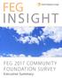 FEG INSIGHT. FEG 2017 COMMUNITY FOUNDATION SURVEY Executive Summary