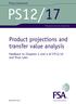 Product projections and transfer value analysis