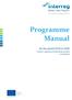Programme Manual. for the period 2014 to 2020