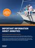 IMPORTANT INFORMATION ABOUT ANNUITIES