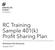 RC Training Sample 401(k) Profit Sharing Plan. Participant Fee Disclosure August, 2017