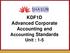 KDF1D Advanced Corporate Accounting and. Accounting Standards Unit : 1-5