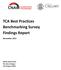TCA Best Practices Benchmarking Survey Findings Report