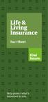Life & Living Insurance Fact Sheet