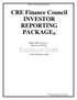 CRE Finance Council INVESTOR REPORTING PACKAGE