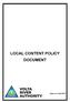 Table of Contents 1.0 PREAMBLE POLICY RATIONALE POLICY OBJECTIVES POLICY STATEMENT SCOPE OF APPLICATION...
