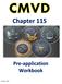 Chapter 115. Pre-application Workbook
