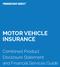 MOTOR VEHICLE INSURANCE. Combined Product Disclosure Statement and Financial Services Guide