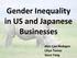 Gender Inequality in US and Japanese Businesses. Akin Can Akdogan Liliya Temes Jieun Yang