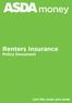 Renters Insurance. Policy Document. Just the cover you need. Page 1