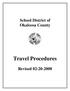 School District of Okaloosa County. Travel Procedures