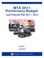 MTA 2011 Preliminary Budget