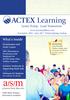 ACTEX Learning. What s Inside. Learn Today. Lead Tomorrow.  November May 2017 Winter/Spring Catalog