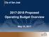 Proposed Operating Budget Overview