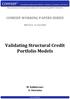 Validating Structural Credit Portfolio Models