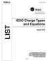 LIST. IESO Charge Types and Equations PUBLIC. Issue 63.0 IMP_LST_0001
