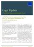 Legal Update Capital Investment Act