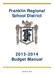 Franklin Regional School District Budget Manual