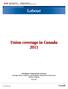 Union coverage in Canada 2011