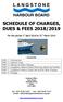 SCHEDULE OF CHARGES, DUES & FEES 2018/2019