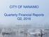 CITY OF NANAIMO. Quarterly Financial Reports Q2, August 22, 2016
