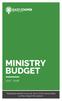 MINISTRY BUDGET Equipping people to pursue Jesus Christ passionately as they impact the culture.