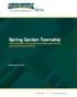 Spring Garden Township Commonwealth of Pennsylvania's Municipal Annual Audit and Financial Report