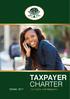 October, TAXPAYER CHARTER Your Rights and Obligations TAXPAYER CHARTER YOUR RIGHTS AND OBLIGATIONS 1