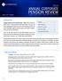 PENSION REVIEW ANNUAL CORPORATE INTRODUCTION EXECUTIVE SUMMARY INSIGHTS FROM CONNING S INVESTMENT SOLUTIONS TEAM