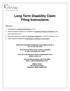 Long Term Disability Claim Filing Instructions