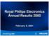 Royal Philips Electronics Annual Results February 8, 2001