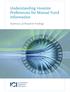 Understanding Investor Preferences for Mutual Fund Information. Summar y of Research Findings