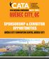 SPONSORSHIP & EXHIBITOR OPPORTUNITIES QUÉBEC CITY CONVENTION CENTRE, QUÉBEC CITY